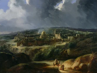 Blick auf Jerusalem vom Tal Josaphat, 1825